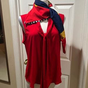 Red Calvin Klein Blouse